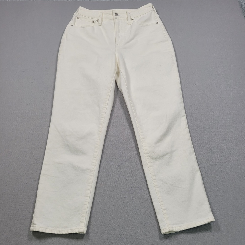 Madewell The Curvy Perfect Vintage Jean Tile White Size 28 High Rise Tapered Leg